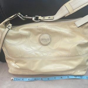 Beige patent Original Coach bag